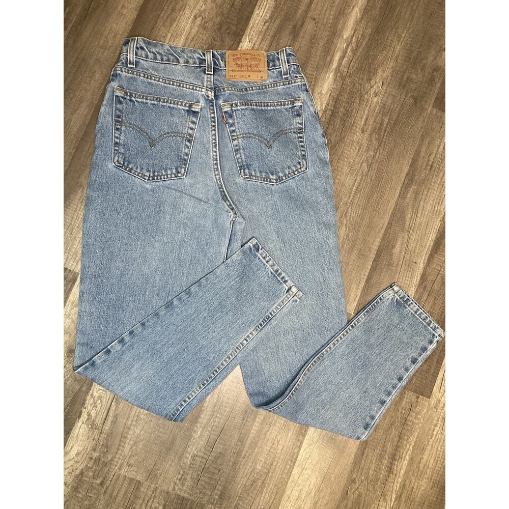VTG 1997 Levis 512 Jeans 26x30 Womens 9 M Blue Denim High Rise Tapered Leg USA